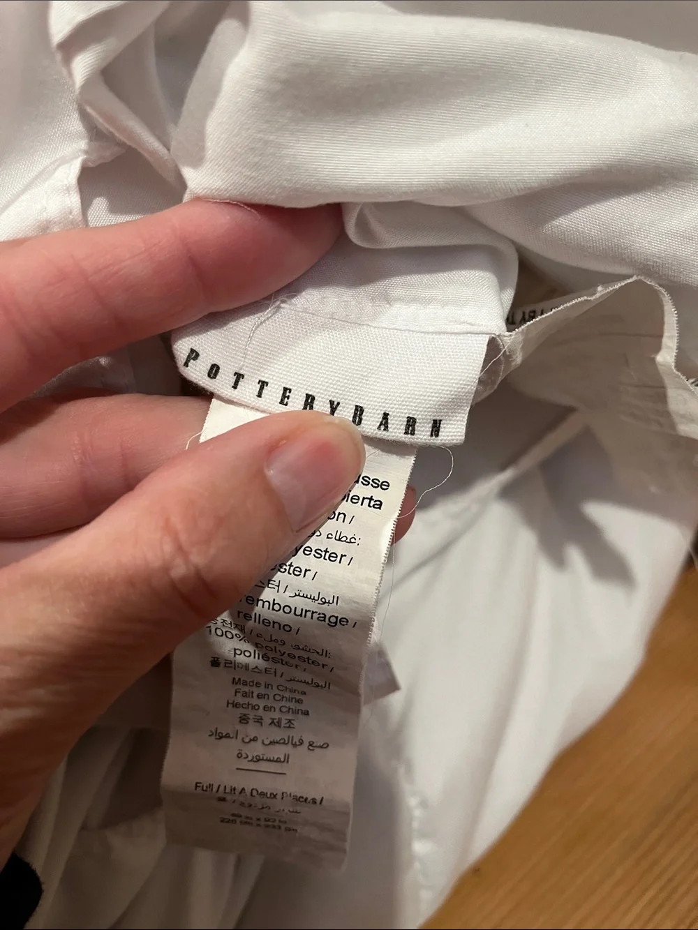 POTTERY BARN *Full* White Down Alternative Quilted Duvet Insert Plush